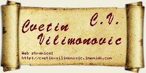 Cvetin Vilimonović vizit kartica